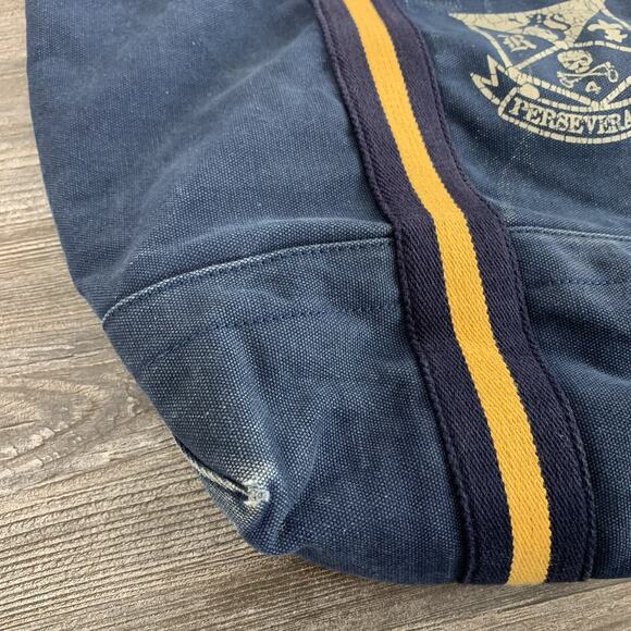 Vintage POLO Ralph Lauren Rugby PERSEVERANTIA DUCK CANVAS Shoulder Tote Bag - Picture 5 of 11